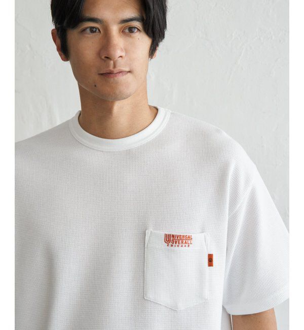 ikka「UNIVERSAL OVERALL ユニバーサルオーバーオール DAILYワンポイント刺繍Tシャツ」|Tシャツ・カットソー|