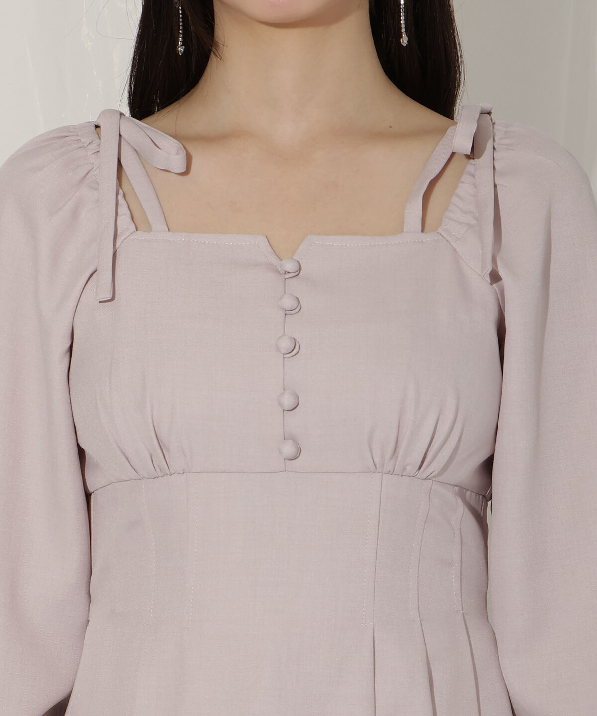 WILLSELECTION「ショルダーリボンタックフレアワンピース」|ワンピース|