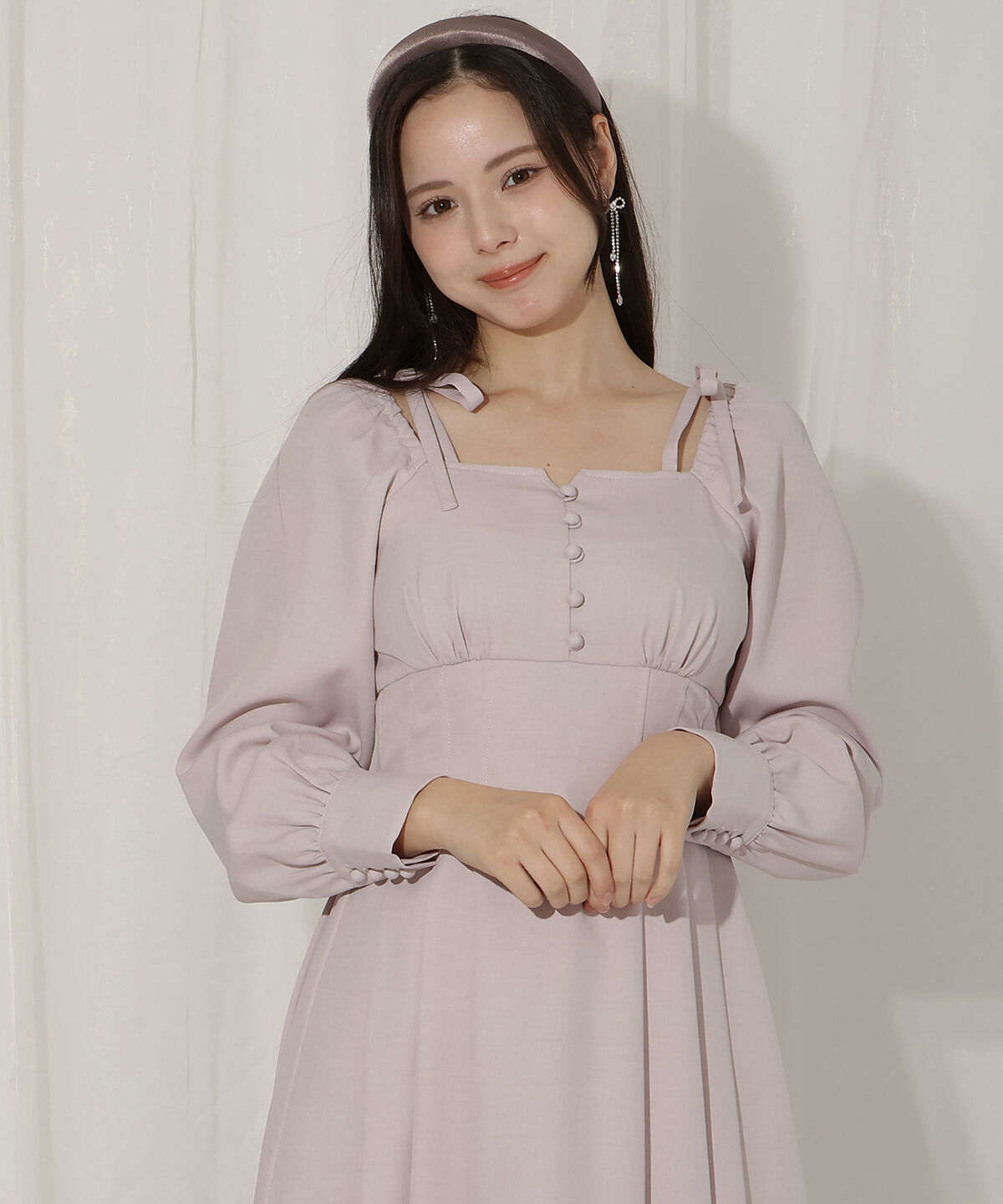 WILLSELECTION「ショルダーリボンタックフレアワンピース」|ワンピース|