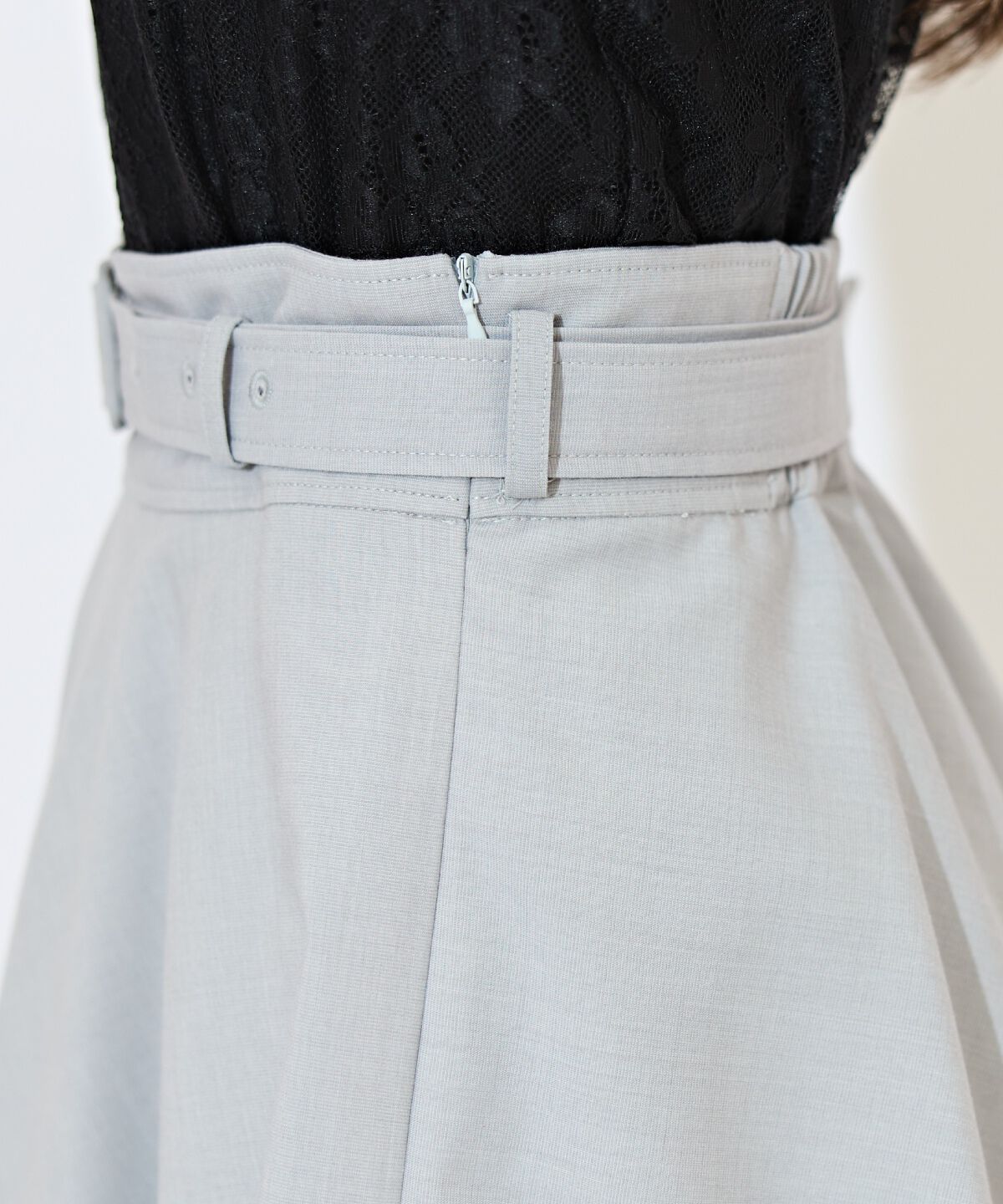 WILLSELECTION「ベルト付きアシメレイヤードスカート」|フレア|