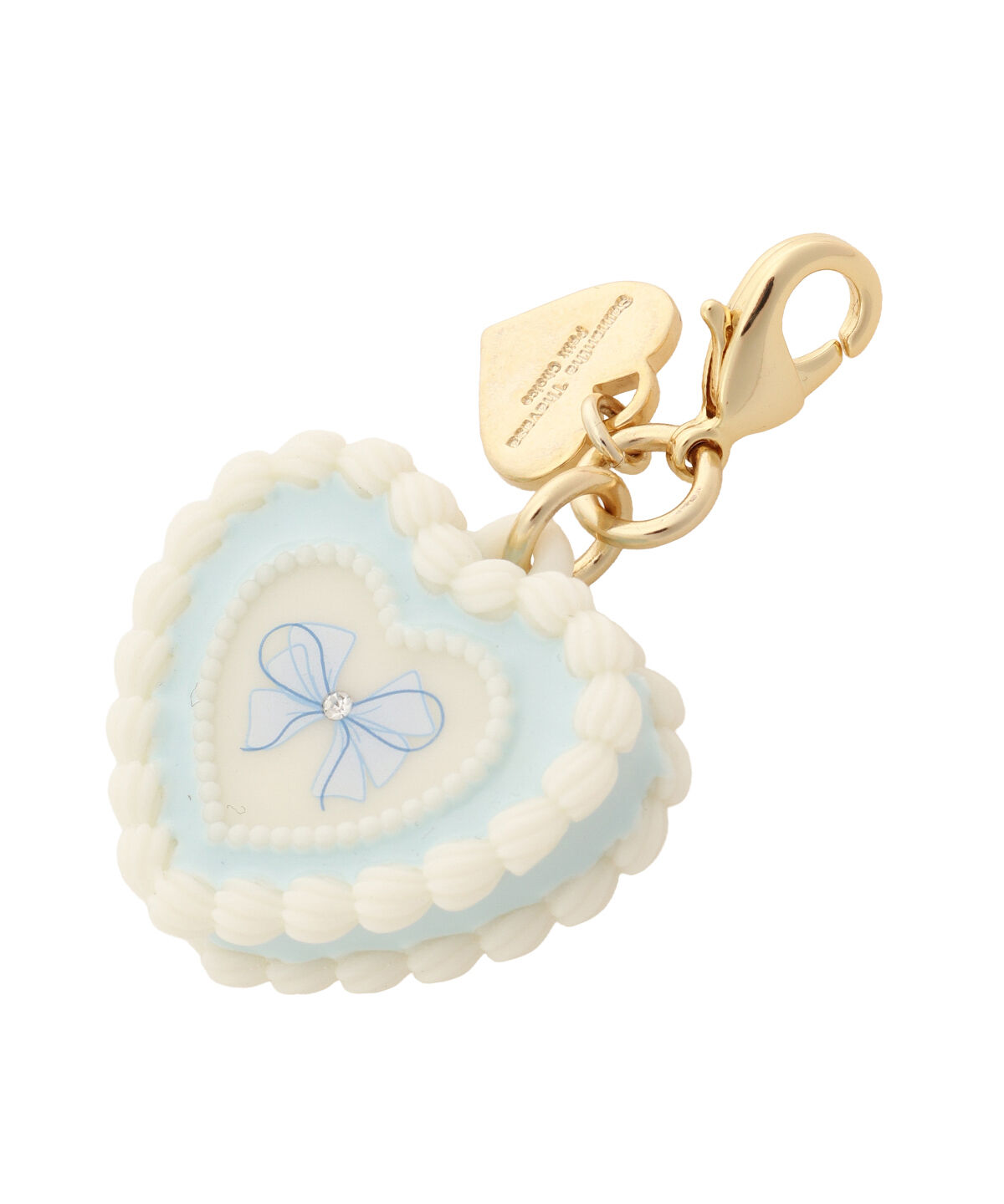 Samantha Thavasa Petit Choice「ハート型ケーキ ファスナーチャーム」|チャーム・キーホルダー|ライトブルー