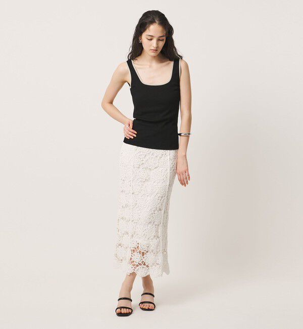 UNITED ARROWS「＜GOOD PEOPLE GOOD STITCHING GOOD PRODUCT＞トリム リブ スクエアネック タンクトップ」|タンクトップ|