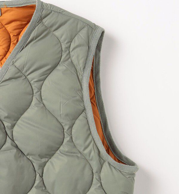 UNITED ARROWS green label relaxing「＜TAION＞ミリタリー Vネック ダブルジップ ダウンベスト」|ダウンベスト・ベスト|