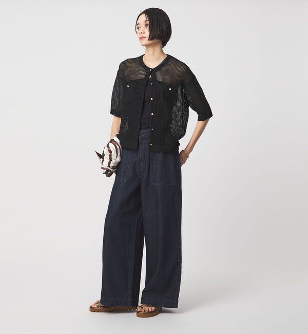 UNITED ARROWS green label relaxing「【結論シリーズ】デイリーメッシュカーデ ウォッシャブル」|カーディガン|