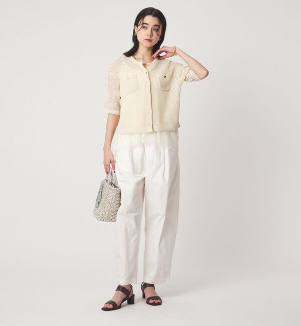 UNITED ARROWS green label relaxing「【結論シリーズ】デイリーメッシュカーデ ウォッシャブル」|カーディガン|