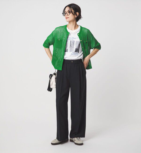 UNITED ARROWS green label relaxing「【結論シリーズ】デイリーメッシュカーデ ウォッシャブル」|カーディガン|