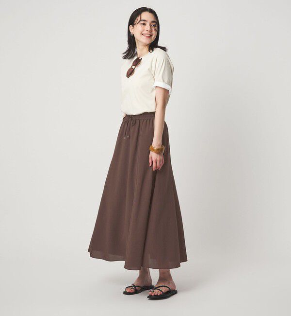 UNITED ARROWS green label relaxing「【結論シリーズ】ドライクロス フレアスカート［size SHORT/TALLあり］」|フレア|