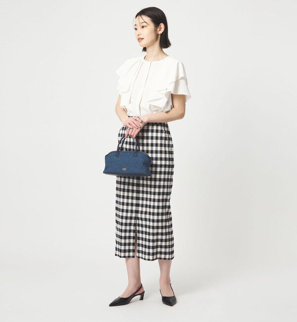 UNITED ARROWS green label relaxing「Breeze Cool  ラッフル ブラウス マシンウォッシャブル 吸水速乾 通気性 UVカット」|シャツ・ブラウス|