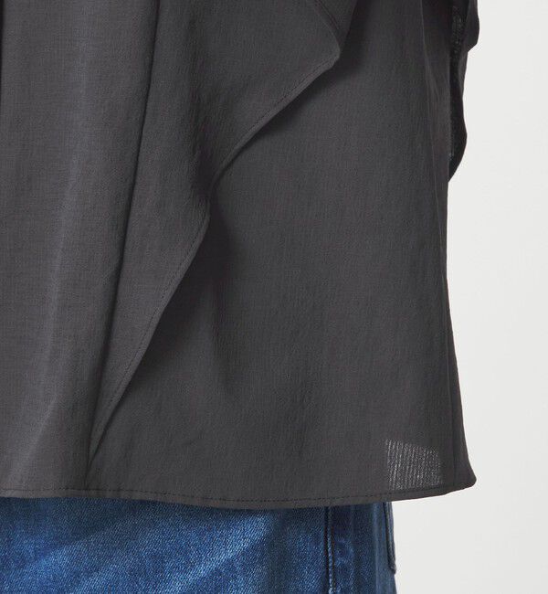 UNITED ARROWS green label relaxing「Breeze Cool  ラッフル ブラウス マシンウォッシャブル 吸水速乾 通気性 UVカット」|シャツ・ブラウス|