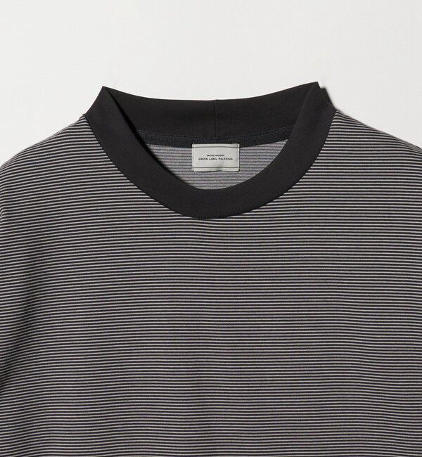 UNITED ARROWS green label relaxing「A+ COOL ミジンボーダー ビズ クルーネック カットソー Tシャツ -接触冷感・吸水速乾-」|Tシャツ・カットソー|