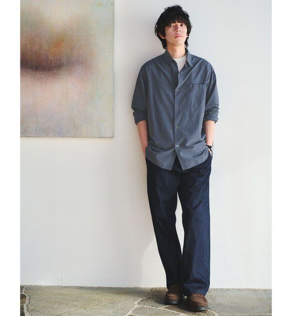 UNITED ARROWS green label relaxing「ナイロン コットン チェック ジャストルーズ 長袖 シャツ」|シャツ・ブラウス|