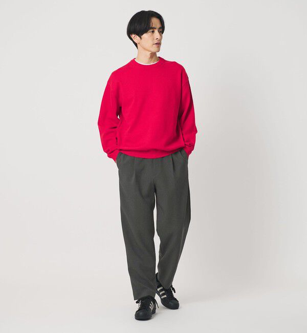 BEAUTY&YOUTH UNITED ARROWS「メランジ ダブルクロス 1プリーツ アジャスト パンツ NO.7」|チノ|