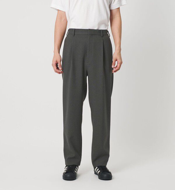 BEAUTY&YOUTH UNITED ARROWS「メランジ ダブルクロス 1プリーツ アジャスト パンツ NO.7」|チノ|