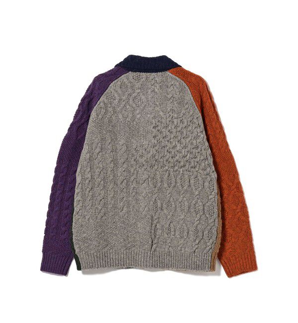 BEAMS PLUS「BEAMS PLUS / Cardigan Alan Patchwork」|カーディガン|