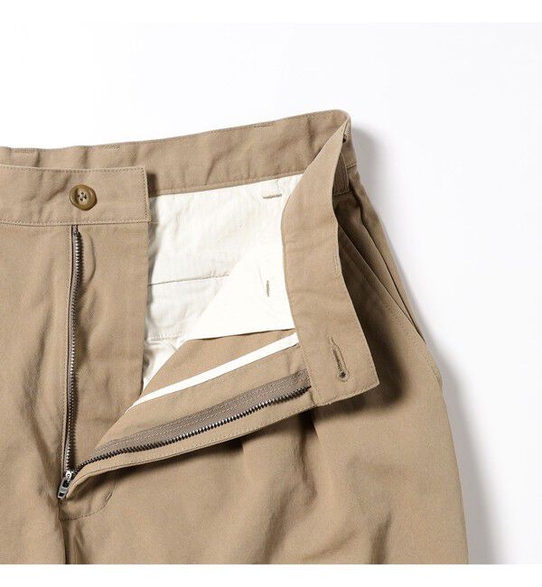 BEAMS PLUS「BEAMS PLUS / ツイル 2プリーツ トラウザーズ」|チノ|