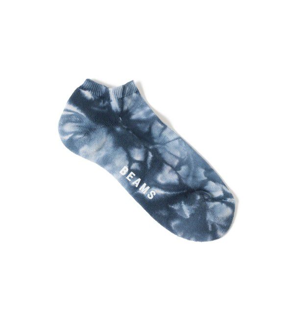 BEAMS「タイダイ アンクル ソックス」|ソックス|NAVY&times;PINK