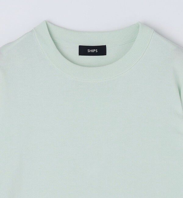 SHIPS「SHIPS: 〈手洗い可能〉14ゲージ TEXBRID(R) コットン ハイゲージ ニット」|ニット・セーター|
