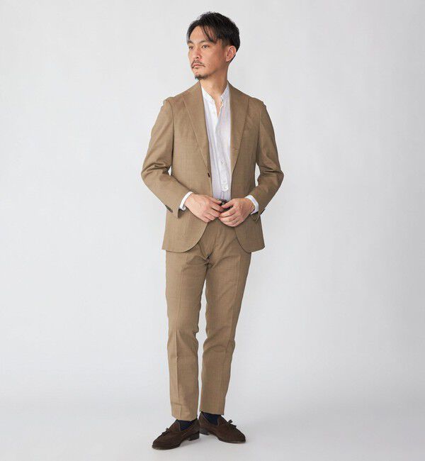 SHIPS「SHIPS:〈FUNCTION/手洗い可能〉ラミー ブレンド スラックス(セットアップ対応)」|チノ|