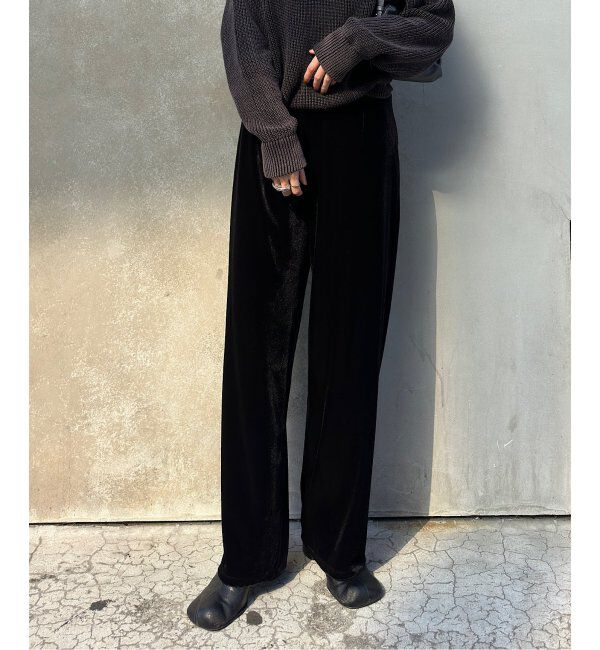 OUTDOOR PRODUCTS Usual Things「追加 ベロアフレアパンツ」|スラックス|