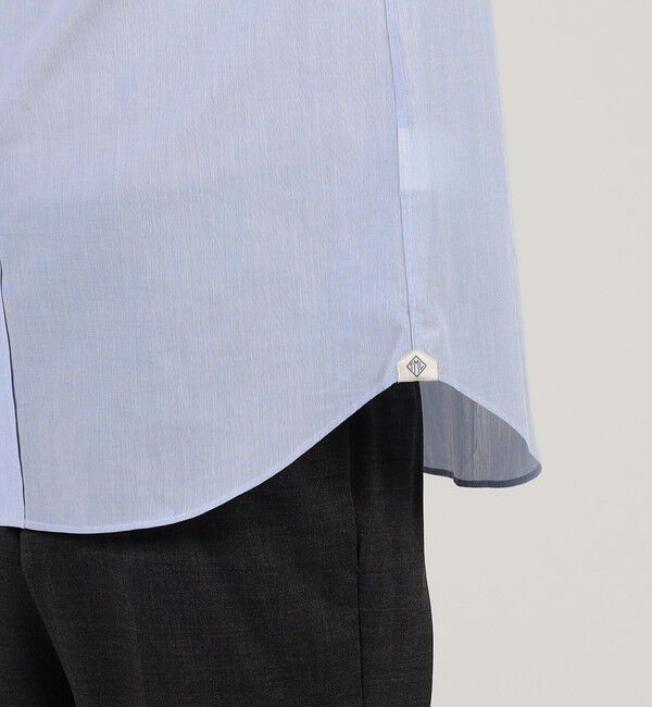 TOMORROWLAND MENS「200/2 コットンシアサッカー ショートポイント ワイドスプレッド シャツ」|シャツ・ブラウス|