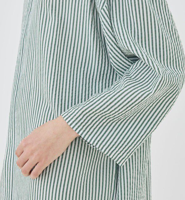 GALERIE VIE「ソフトストライプ スタンドカラーシャツワンピース」|ワンピース|