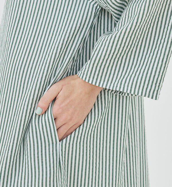GALERIE VIE「ソフトストライプ スタンドカラーシャツワンピース」|ワンピース|