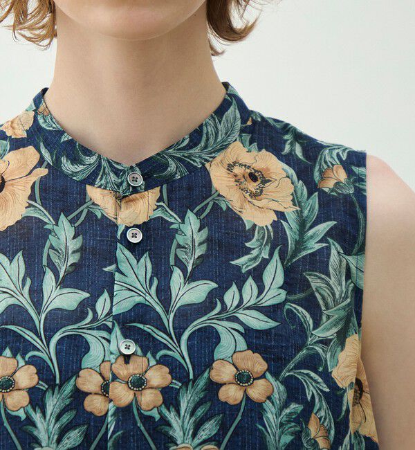 MACPHEE「ウォールペーパープリント スリーブレスブラウス」|シャツ・ブラウス|