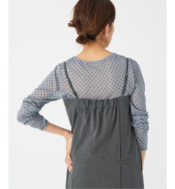 IENA「フロッキードット シアー プルオーバー」|ニット・セーター|