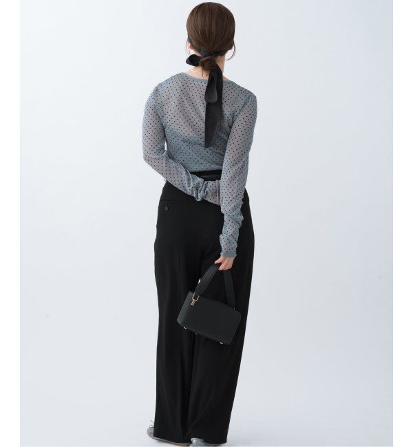 IENA「フロッキードット シアー プルオーバー」|ニット・セーター|