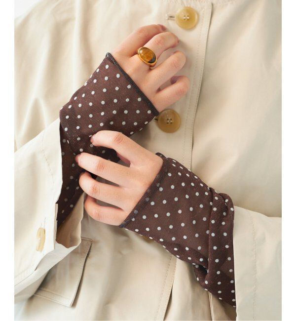 IENA「フロッキードット シアー プルオーバー」|ニット・セーター|ブラウン