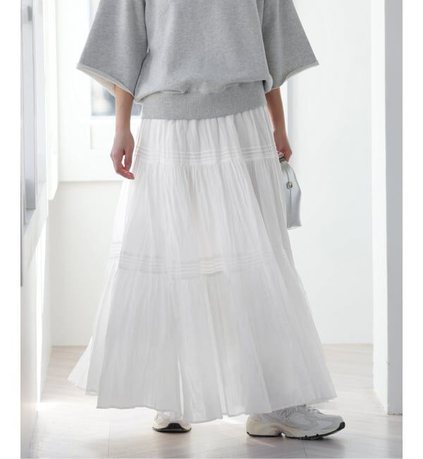 JOURNAL STANDARD relume「《WEB限定追加予約2》コットンボイルクリンクルティアードスカート」|スカート|