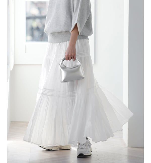 JOURNAL STANDARD relume「《WEB限定追加予約2》コットンボイルクリンクルティアードスカート」|スカート|