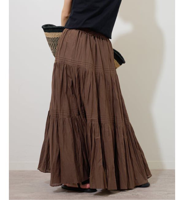 JOURNAL STANDARD relume「《WEB限定追加予約2》コットンボイルクリンクルティアードスカート」|スカート|