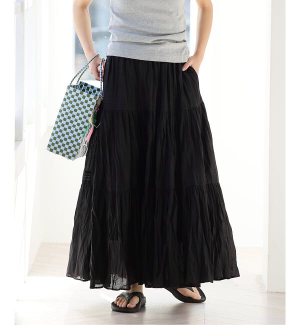 JOURNAL STANDARD relume「《WEB限定追加予約2》コットンボイルクリンクルティアードスカート」|スカート|