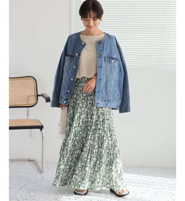 JOURNAL STANDARD relume「《WEB限定追加予約2》コットンボイルクリンクルティアードスカート（柄）」|スカート|