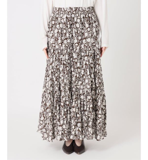 JOURNAL STANDARD relume「《WEB限定追加予約2》コットンボイルクリンクルティアードスカート（柄）」|スカート|