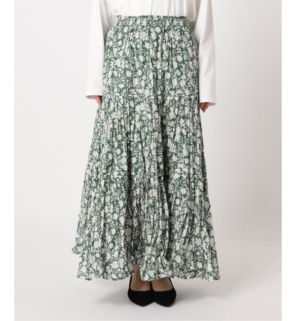 JOURNAL STANDARD relume「《WEB限定追加予約2》コットンボイルクリンクルティアードスカート（柄）」|スカート|