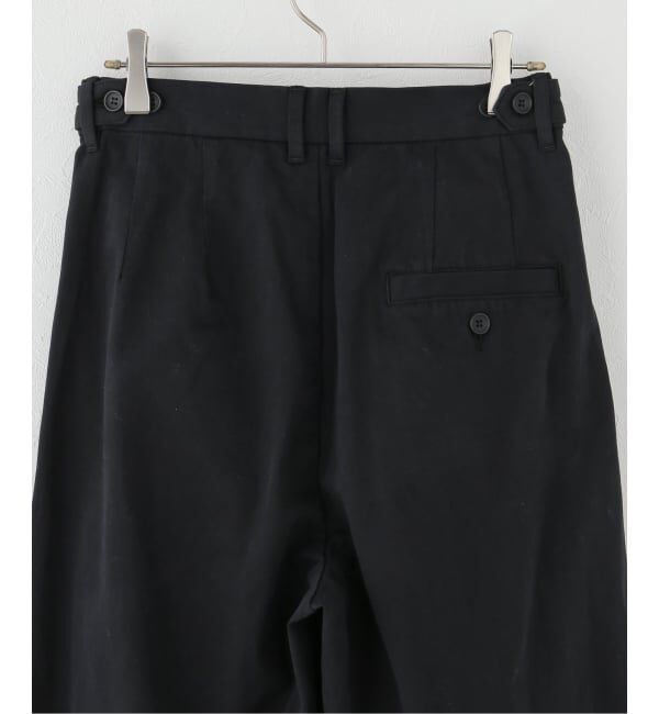 Spick and Span「コットンサテンタックカーブパンツ」|スラックス|