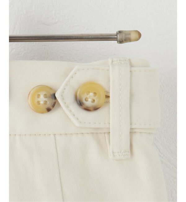 Spick and Span「コットンサテンタックカーブパンツ」|スラックス|