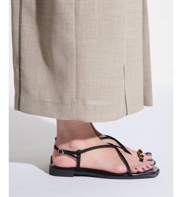 GRISE「《追加予約》GRISEメタルリングクロストングサンダル」|サンダル|