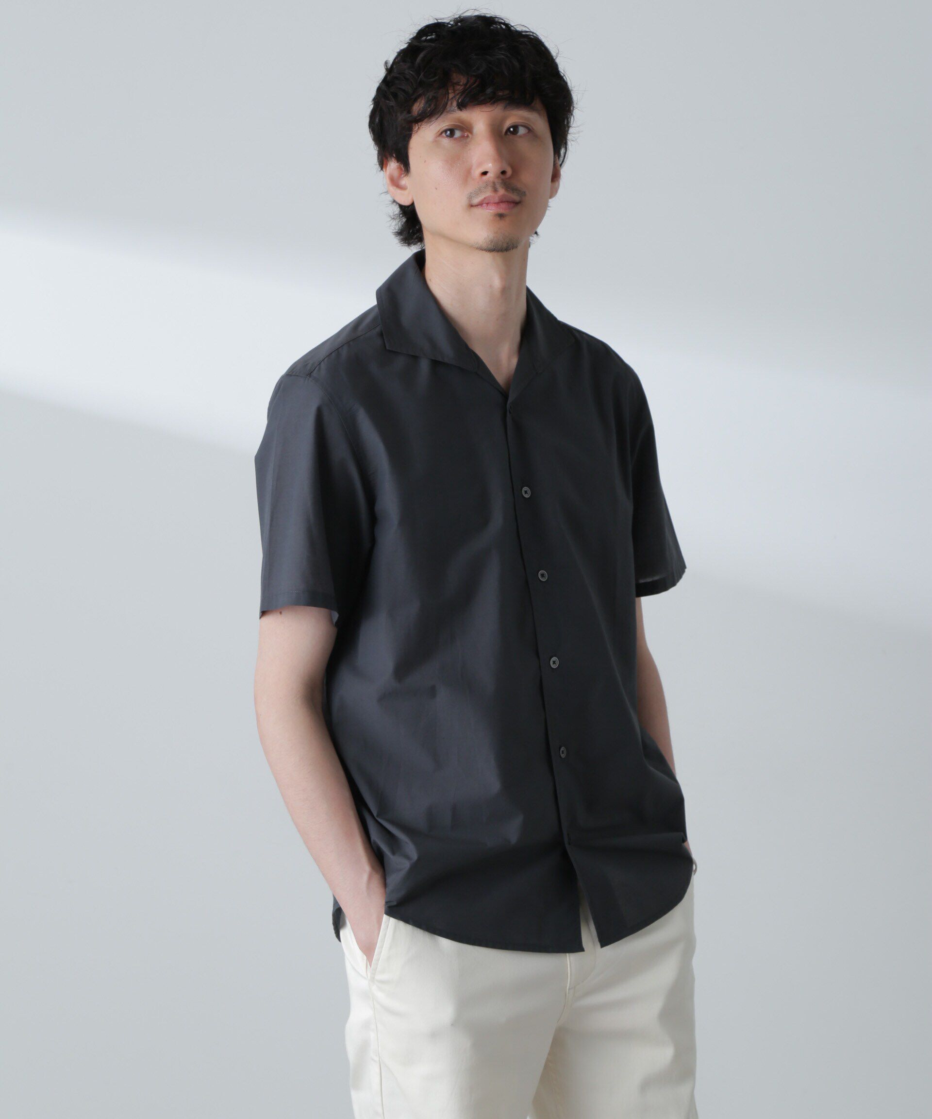 nano･universe「「MC」coveross(R)カッタウェイカラーシャツ(セットアップ可)」|シャツ・ブラウス|