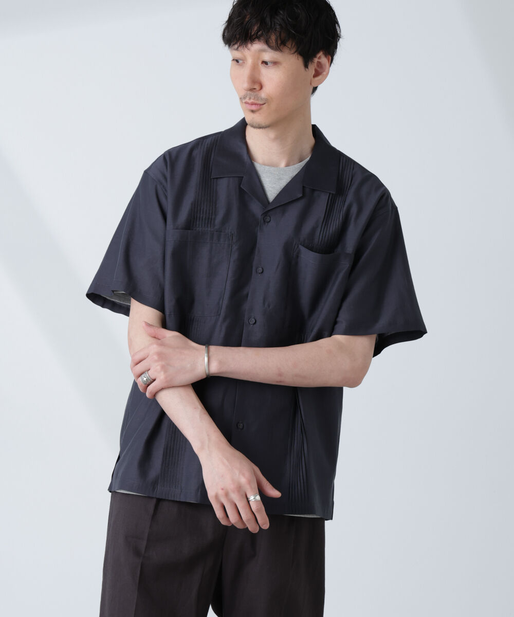 nano･universe「オープンカラーキューバシャツ」|シャツ・ブラウス|