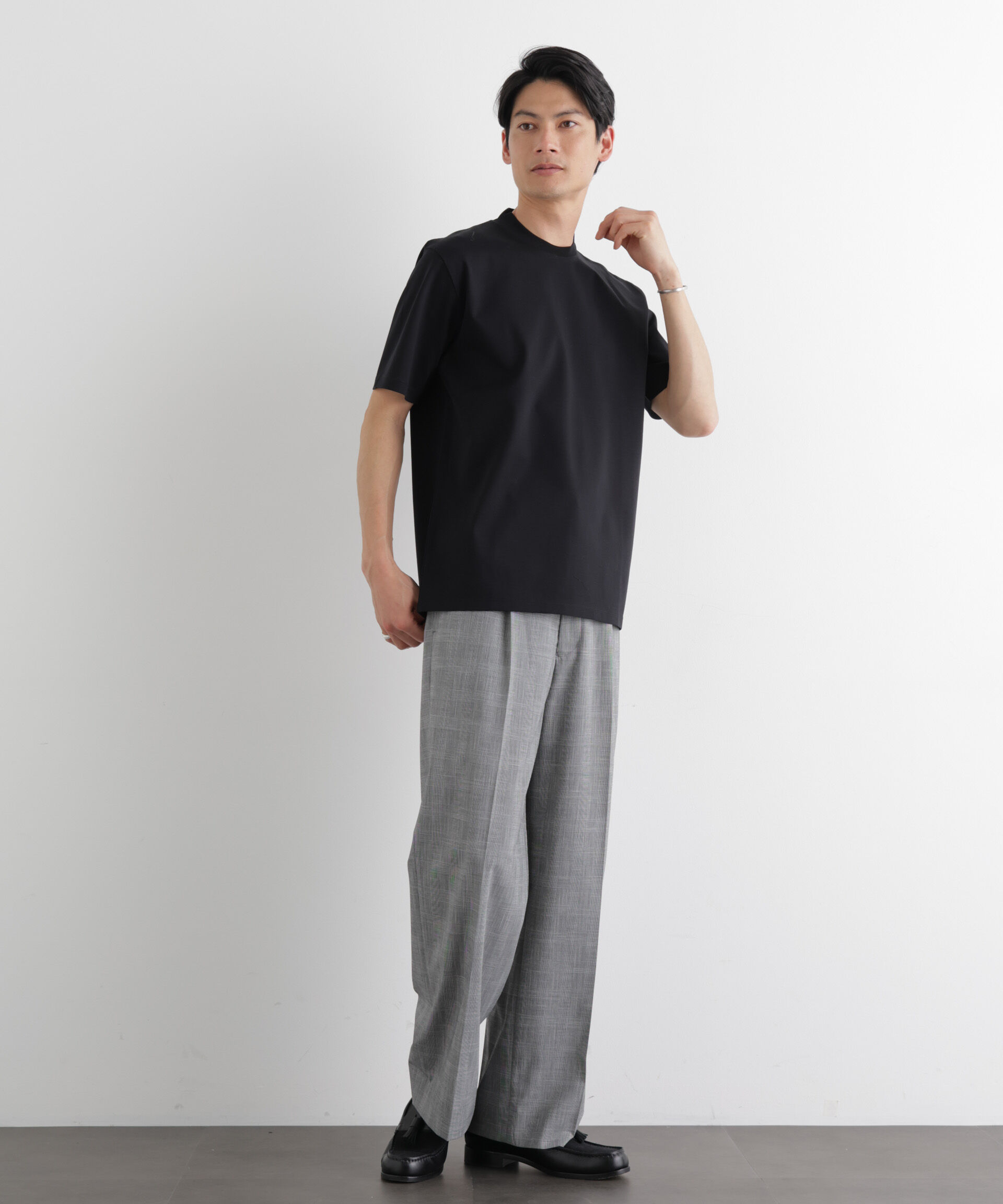 nano･universe「ジャケT(R) プレミアム クルーネック 半袖」|Tシャツ・カットソー|