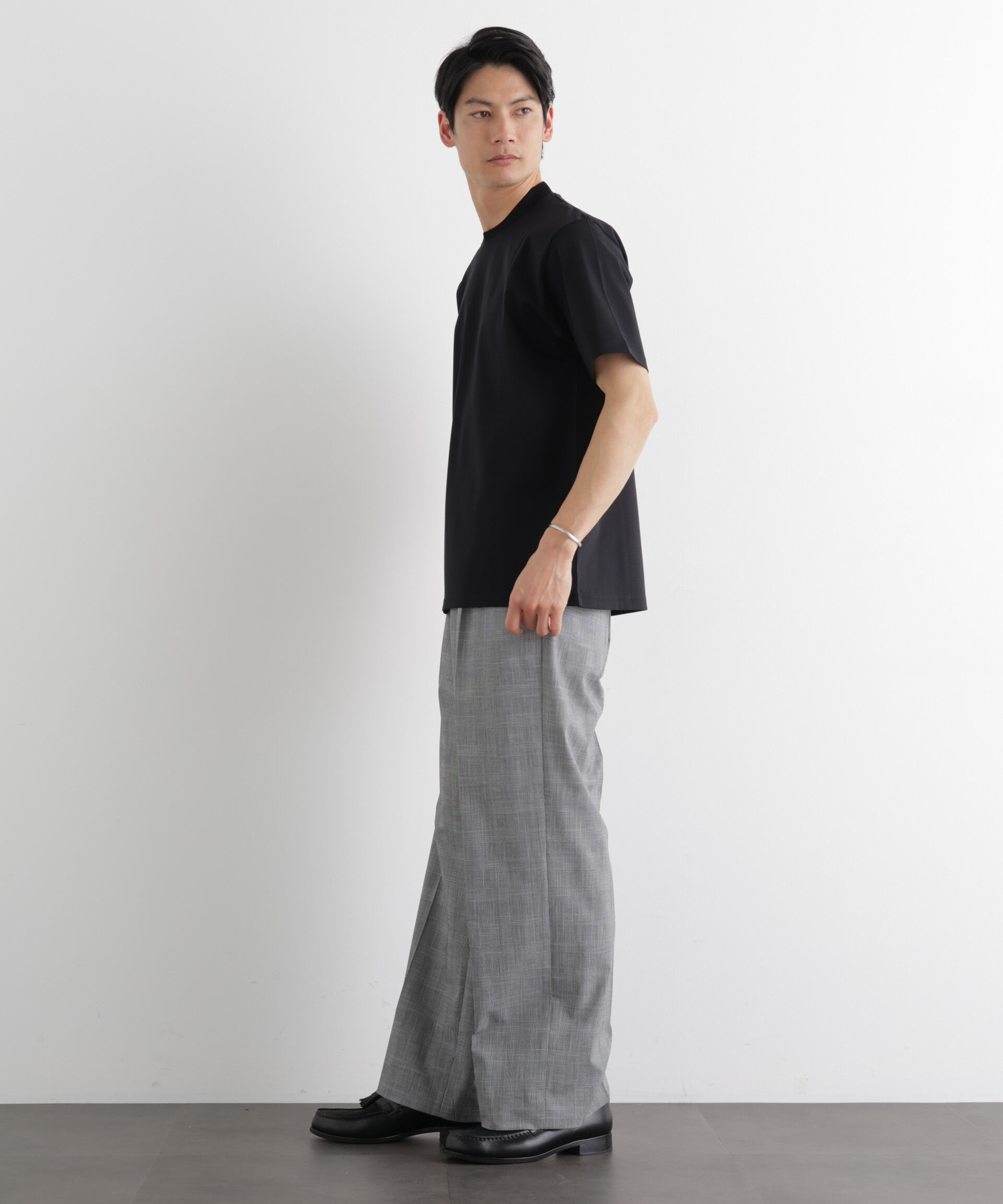 nano･universe「ジャケT(R) プレミアム クルーネック 半袖」|Tシャツ・カットソー|