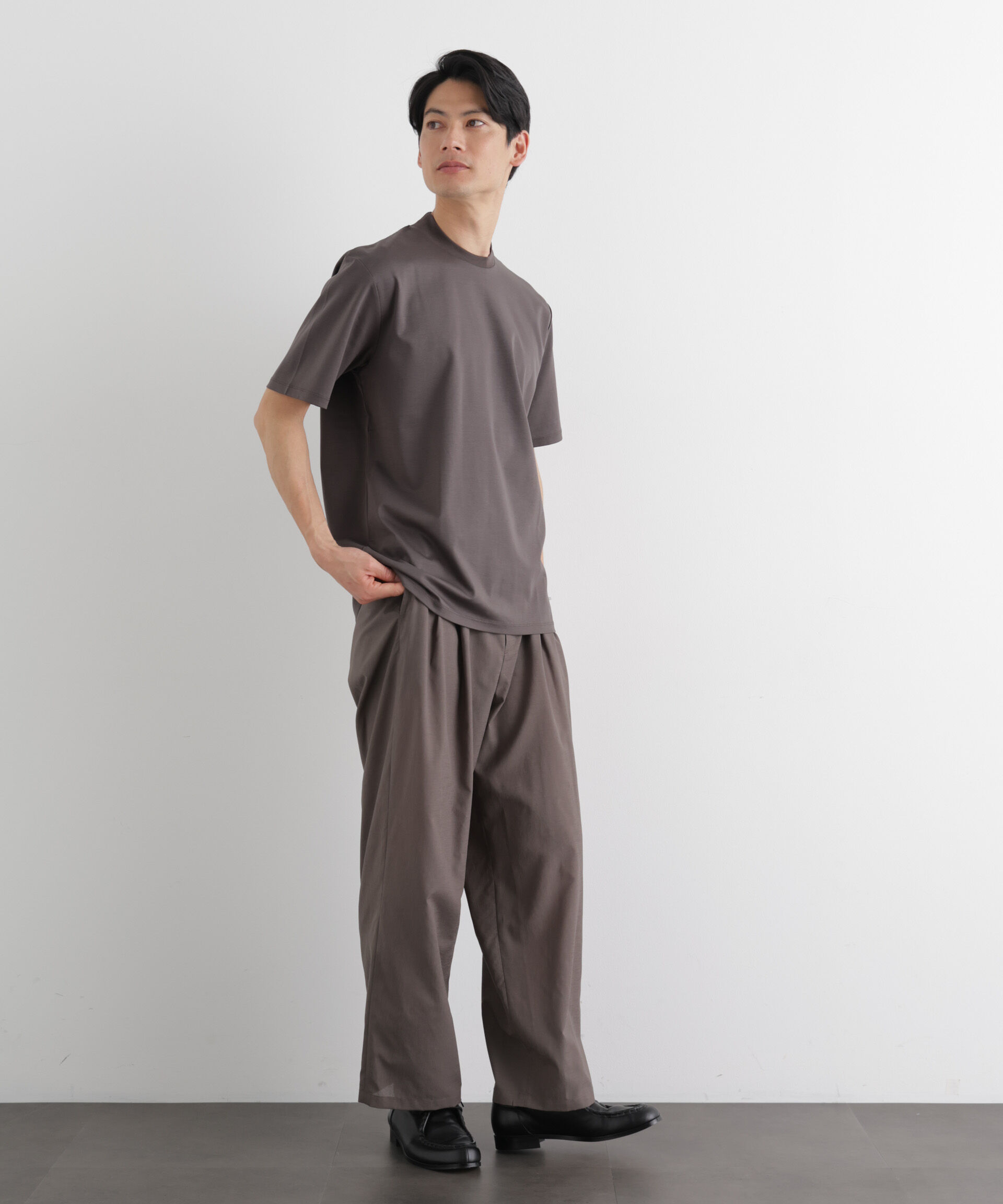 nano･universe「ジャケT(R) プレミアム クルーネック 半袖」|Tシャツ・カットソー|