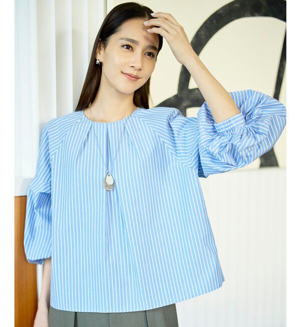 自由区「【SHIHOさん着用】ボリュームスリーブ ブラウス」|シャツ・ブラウス|ｻｯｸｽｽﾄ