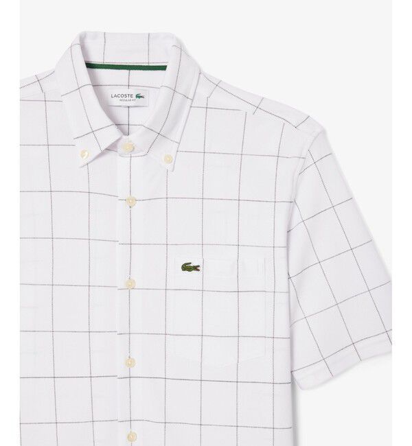 LACOSTE「ウィンドウペーンチェックジャージシャツ」|シャツ・ブラウス|