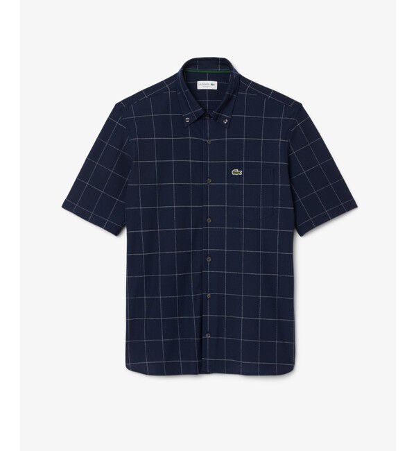 LACOSTE「ウィンドウペーンチェックジャージシャツ」|シャツ・ブラウス|