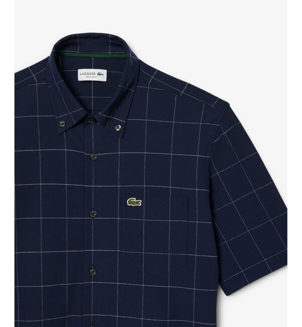 LACOSTE「ウィンドウペーンチェックジャージシャツ」|シャツ・ブラウス|