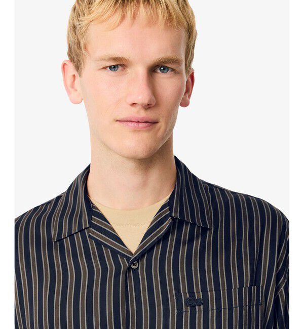 LACOSTE「マルチストライプオープンカラーシャツ」|シャツ・ブラウス|